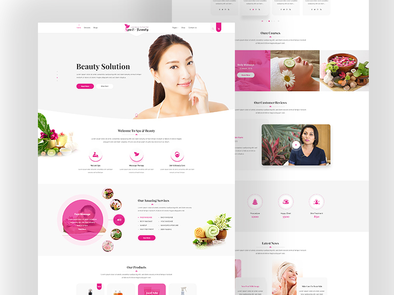 beauty website screenshot